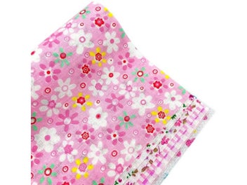 Listing 4 of 10 for 7Pcs 100 Cotton Floral Fabric Sewing Patchwork Bundle 25*25cm