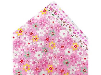 Listing 8 of 10 for 7Pcs 100 Cotton Floral Fabric Sewing Patchwork Bundle 25*25cm