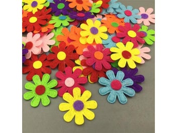 Listing 3 of 5 for DIY 200Pcs 27mm Flowers Felt Appliques Fabric Flower Decoration Non-woven