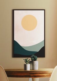 Listing 7 of 8 for Digital Art Prints, Dining Room Art, Japanese Style, Minimalistic Landscape Art