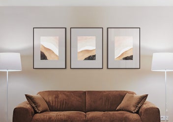 Listing 5 of 5 for Digital Art Prints, Set Of 3, Abstract Art, Bedroom Art, Minimalist Wall Decor