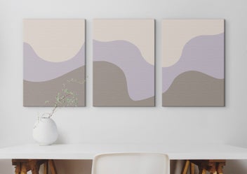 Listing 3 of 4 for Digital Art Prints, Set Of 3, Abstract Art, Bedroom Art, Minimalist Wall Decor