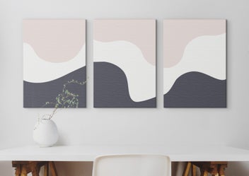 Listing 2 of 5 for Digital Art Prints, Set Of 3, Abstract Art, Bedroom Art, Minimalist Wall Decor