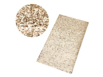 Listing 4 of 9 for Gold Series Chunky Fine Glitter Faux Leather Sheets A4 Size Lychee Solid Color