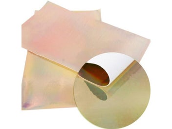 Listing 6 of 9 for Gold Series Chunky Fine Glitter Faux Leather Sheets A4 Size Lychee Solid Color