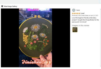 Listing 4 of 8 for Embroidery Starters Kit, 4 Pack Cross Stitch Kits