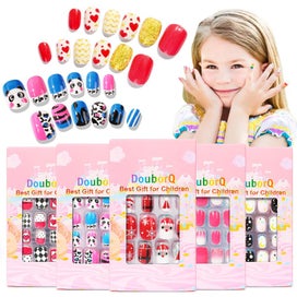 Listing 2 of 7 for 120Pcs Candy Child Nail Tips Kids False Nail Girls Cartoon Press on