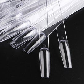 Listing 5 of 7 for 50pcs False Nail Tips Clear Nail Gel Polish Display Fan With Ring