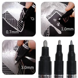 Listing 4 of 7 for Haile DIY Pen Cat Reflektif Seni Perak Cermin Cair Resin Paint Pens