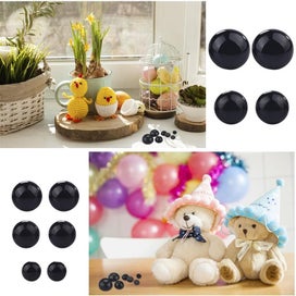 Listing 6 of 7 for 100Pcs 3-14mm Black Plastic Eyes Safety Flat Eyes For Children Kids