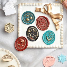 Listing 4 of 7 for Seal Wax Stamps Head Zinc Alloy New Flower Animal Pattern For DIY