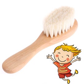 Listing 2 of 6 for Wooden Handle Brush Baby Hairbrush Newborn Hair Brush Infant Comb