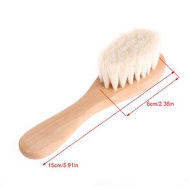 Listing 6 of 6 for Wooden Handle Brush Baby Hairbrush Newborn Hair Brush Infant Comb