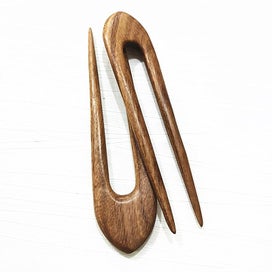 Listing 5 of 7 for Vintag Hair Jewelry Hand-Carved Wood Sticks Hairpins Women U Shape