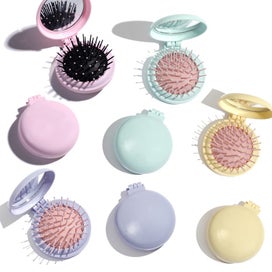 Listing 2 of 7 for Portable Round Pocket Small Travel Massage Folding Comb Girl Hair