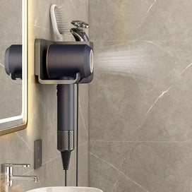 Listing 5 of 7 for Storage Holder Hair Dryer Holder Wall Mounted Rack Bathroom Shelf