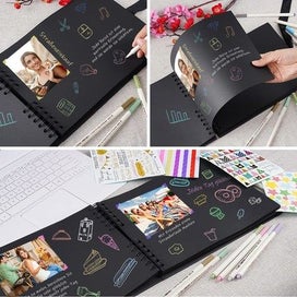 Listing 10 of 10 for 80 Pages Scrapbook Photo Album, DIY Craft Paper Photo Book , DIY Handmade Album