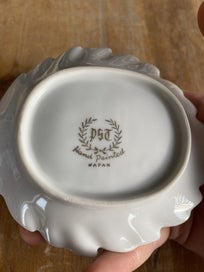 Listing 4 of 4 for LOVELY antique midcentury PSJ Hand Painted Japan leaf trinket dish!