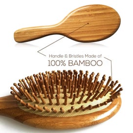 Listing 3 of 6 for Premium Wooden Bamboo Hair Brush Improve Hair Growth Wood hairbrush