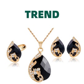 Listing 1 of 6 for Designer Styles Creative Peacock Water Drop Jewelry 3 Piece Set