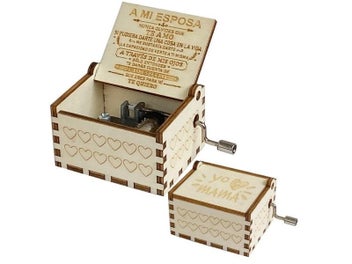 Listing 5 of 10 for Wood Carving And Color Printing Music Box For Deautiful Wife Daughter/Son