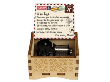 Listing 6 of 10 for Wood Carving And Color Printing Music Box For Deautiful Wife Daughter/Son