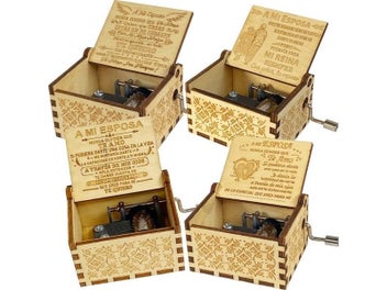 Listing 8 of 10 for Wood Carving And Color Printing Music Box For Deautiful Wife Daughter/Son