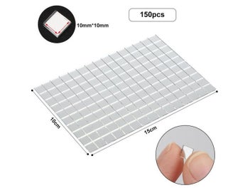 Listing 3 of 9 for Self-adhesive Glass Square Mirror 10x10mm Grid Mosaic Tiles Sliver Mirrors