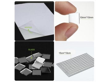 Listing 5 of 9 for Self-adhesive Glass Square Mirror 10x10mm Grid Mosaic Tiles Sliver Mirrors