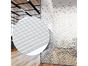 Listing 6 of 9 for Self-adhesive Glass Square Mirror 10x10mm Grid Mosaic Tiles Sliver Mirrors