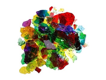 Listing 7 of 10 for 100g Mixed Color Clear Real Glass Irregular Mosaic Tiles For DIY Crafts