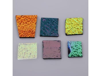 Listing 4 of 9 for Dichroic Glass Pieces Scraps Coe90 Fusible Glass Mixed 28g For Jewelry Making