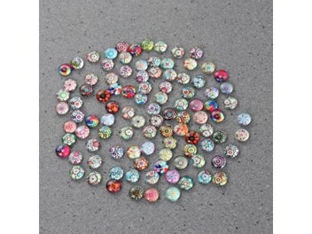 Listing 3 of 9 for Round Dome Mosaic Mosaic Dome Round Gemstone Flat Stone Natural Jewelry Beads