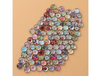 Listing 7 of 9 for Round Dome Mosaic Mosaic Dome Round Gemstone Flat Stone Natural Jewelry Beads