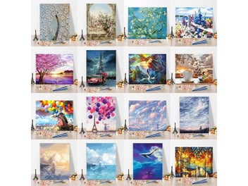 Listing 4 of 10 for Fantasy Sky Paintings By Numbers DIY Oil Coloring Set Gift Drawing Canvas Decor