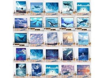 Listing 5 of 10 for Fantasy Sky Paintings By Numbers DIY Oil Coloring Set Gift Drawing Canvas Decor