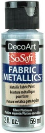 Listing 2 of 2 for Decoart Sosoft Metallic Paint 2oz 2oz SILVER PLATINUM