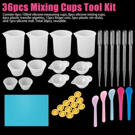 Listing 2 of 9 for Silicone Epoxy Resin Mixing Measuring Cups Stirrers Jewelry Making