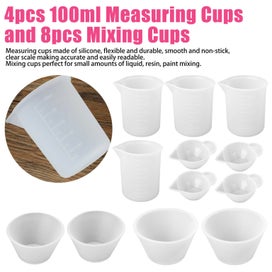 Listing 3 of 9 for Silicone Epoxy Resin Mixing Measuring Cups Stirrers Jewelry Making
