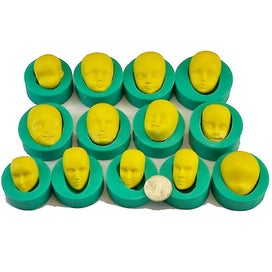 Listing 3 of 5 for 13 Pcs Reusable Silicone Face Fondant Cake Molds