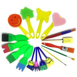Listing 2 of 5 for 21pcs Kids Art Flower Sponge Brushes For Painting Fun Painting Sets