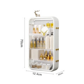Listing 6 of 9 for SOGA White Multi Tier Cosmetic Storage Rack Bathroom Vanity Tray Display Stan...