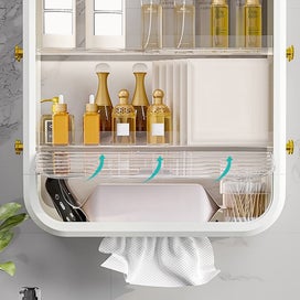 Listing 7 of 9 for SOGA White Multi Tier Cosmetic Storage Rack Bathroom Vanity Tray Display Stan...
