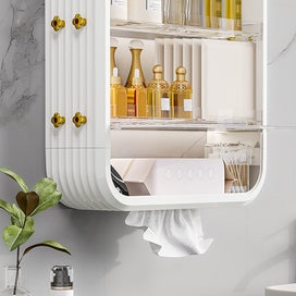Listing 8 of 9 for SOGA White Multi Tier Cosmetic Storage Rack Bathroom Vanity Tray Display Stan...