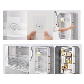 Listing 9 of 9 for SOGA White Multi Tier Cosmetic Storage Rack Bathroom Vanity Tray Display Stan...