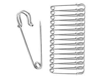 Listing 1 of 9 for 30Pcs 50mm Stainless Steel Safety Pins DIY Sewing Tools Accessory Needles Large