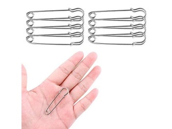 Listing 4 of 9 for 30Pcs 50mm Stainless Steel Safety Pins DIY Sewing Tools Accessory Needles Large