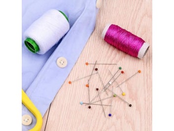 Listing 8 of 10 for 100Pcs 38mm Pearl Ball Head Sewing Pins For Dressmaking DIY
