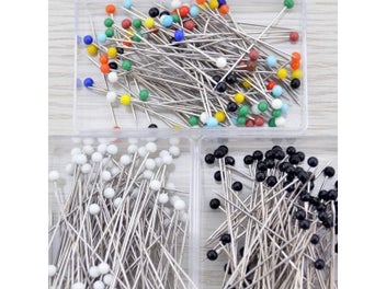 Listing 3 of 10 for 100Pcs/Box Plastic/Stainless Steel Corsage DIY Sewing Pins 3Colors Weddings