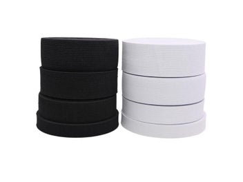 Listing 3 of 10 for 5 Yard Elastic Bands White Black 15-45mm For Clothes Sewing Craft